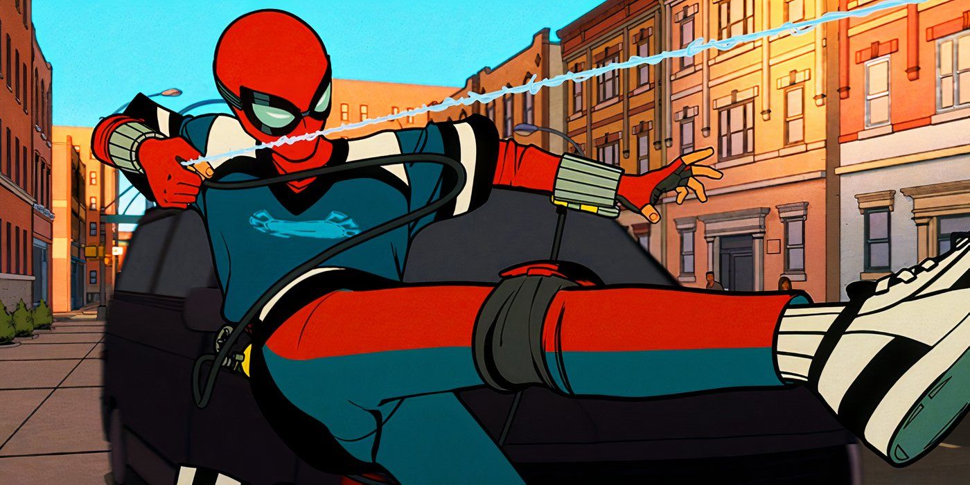 Peter Parker in original Spider-Man costume in Your Friendly Neighborhood Spider-Man episode 1