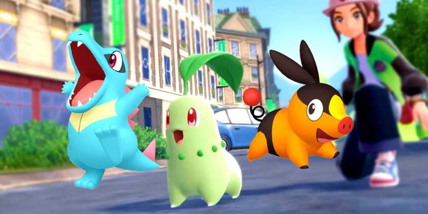 Pokemon legends za three starters chikorita tepig and totodile