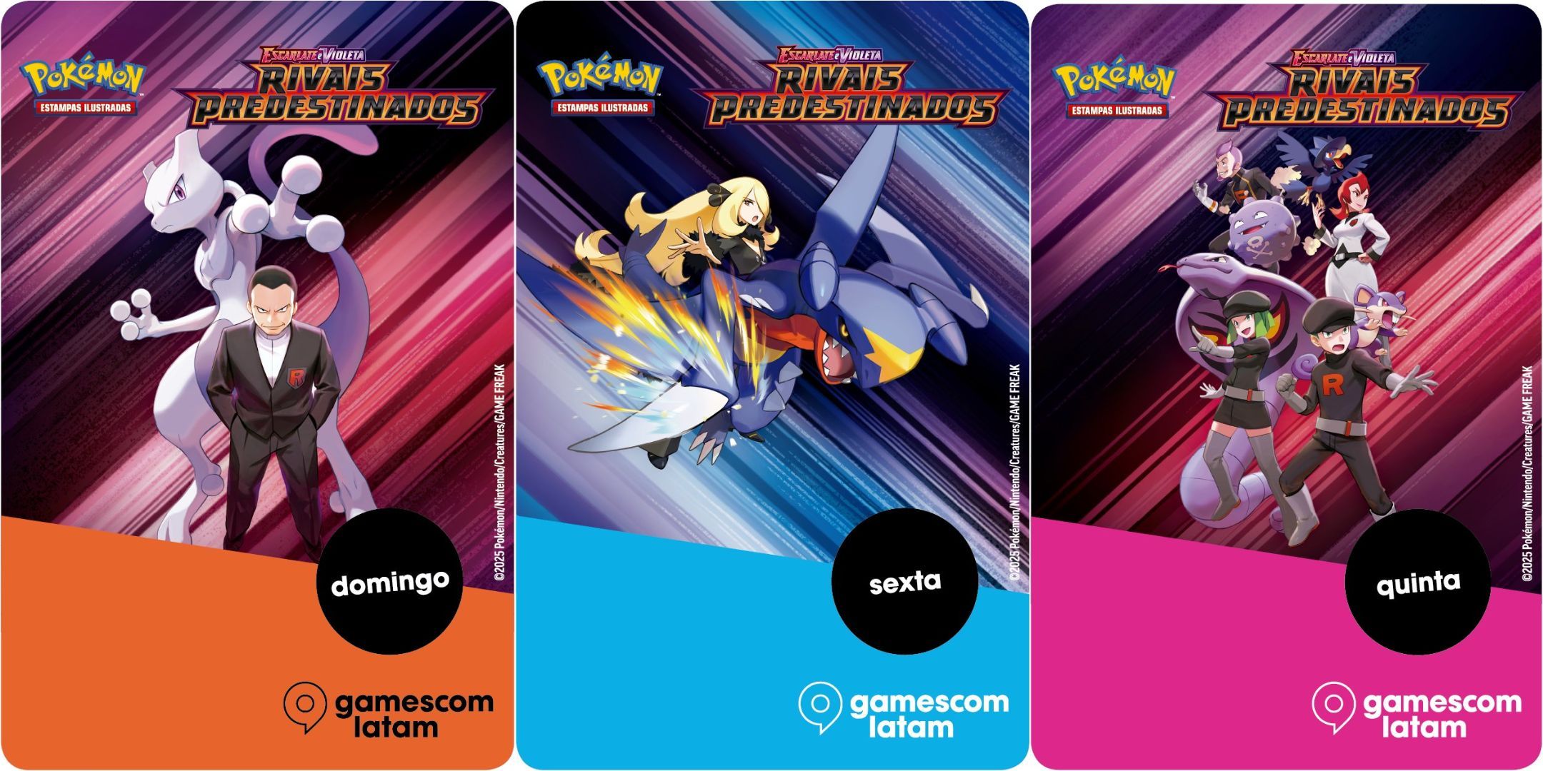 Pokemon TCG artwork for rivals intended for badges for Latin America Gamescom