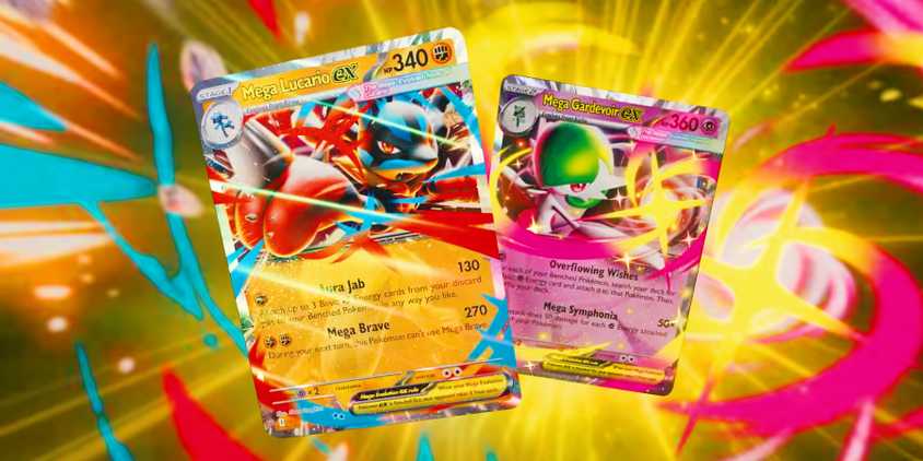 Pokemon TCG Mega Evolution Cards Lucario and Gardevoir
