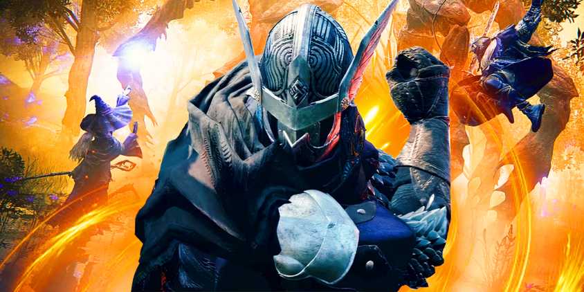 Protagonist from Elden Ring Nightreign with characters fighting