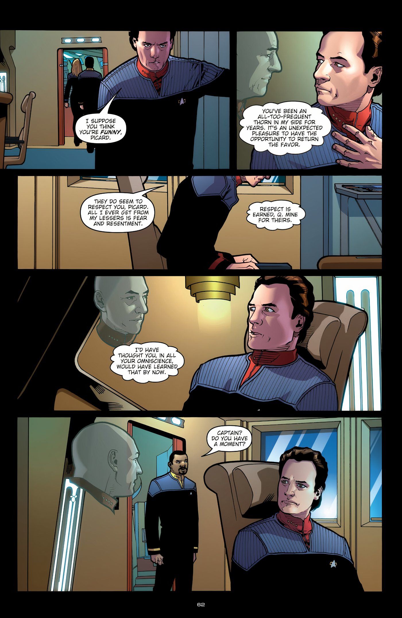 Five Q and Picard panels talking