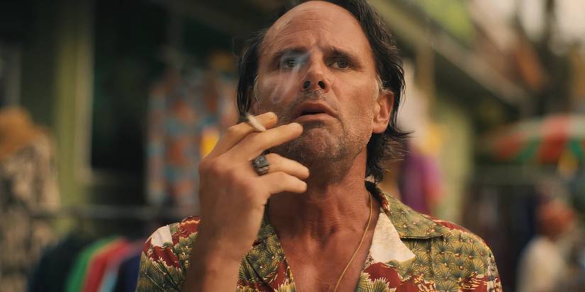 Walton Goggins as Rick smoking weed in The White Lotus season 3 (2025)