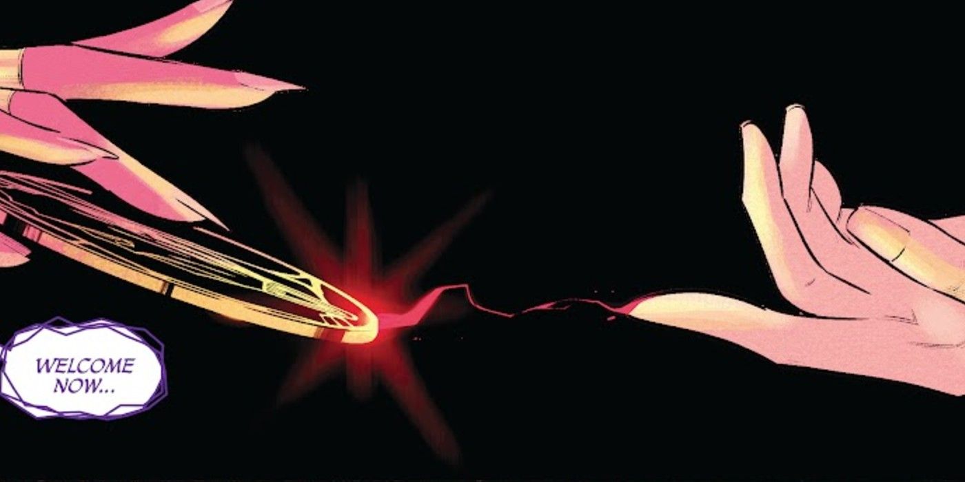 Rita gives magic powers to Samurai Red Ranger Lauren Shiba