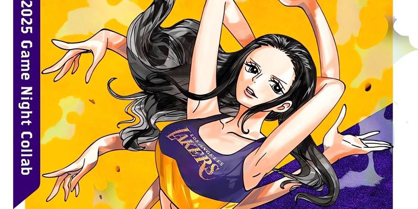 Robin wearing the Lakers' uniform as she uses her Devil Fruit powers.