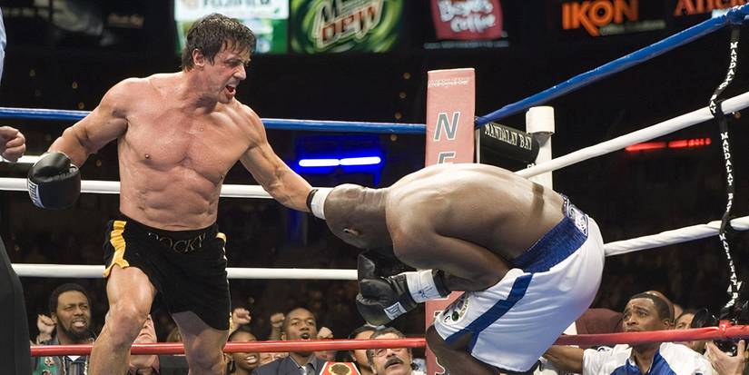 Rocky dropping Mason in the ring in Rocky Balboa from 2006