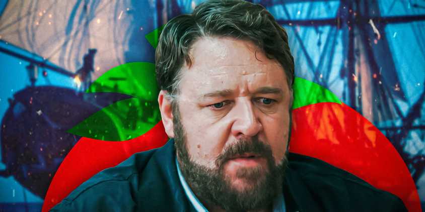 Russell Crowe against a background from Master and Commander