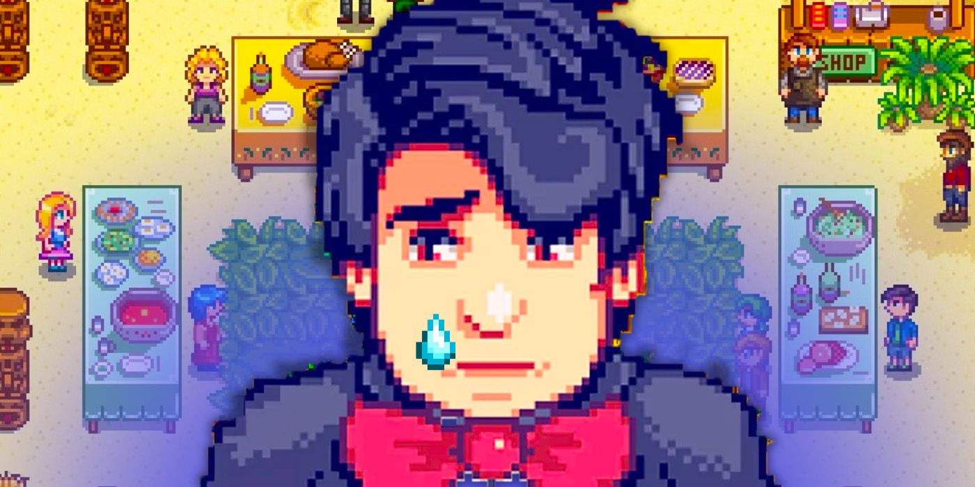 Sad character from Stardew Valley with an event