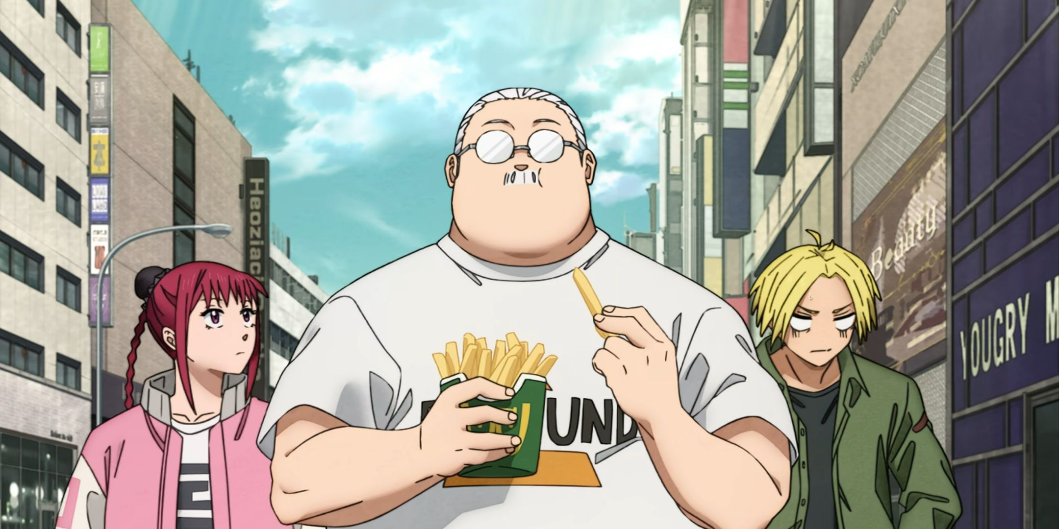 Sakamoto, Shin, and Lu in episode 5