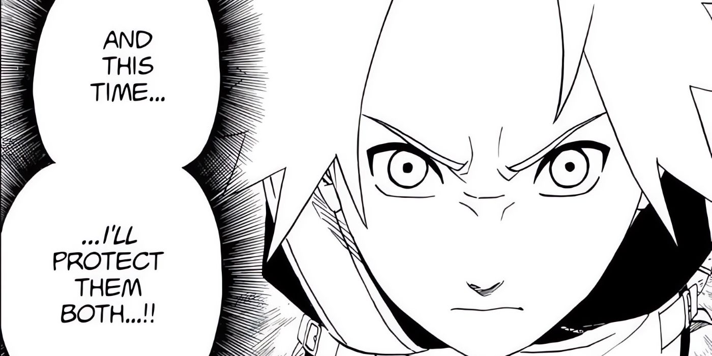 Sakura says she will be the only one to protect Naruto and Sasuke.