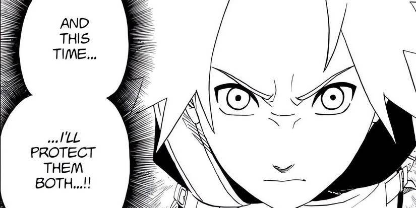 Sakura claims that she will be the one to protect Naruto and Sasuke.