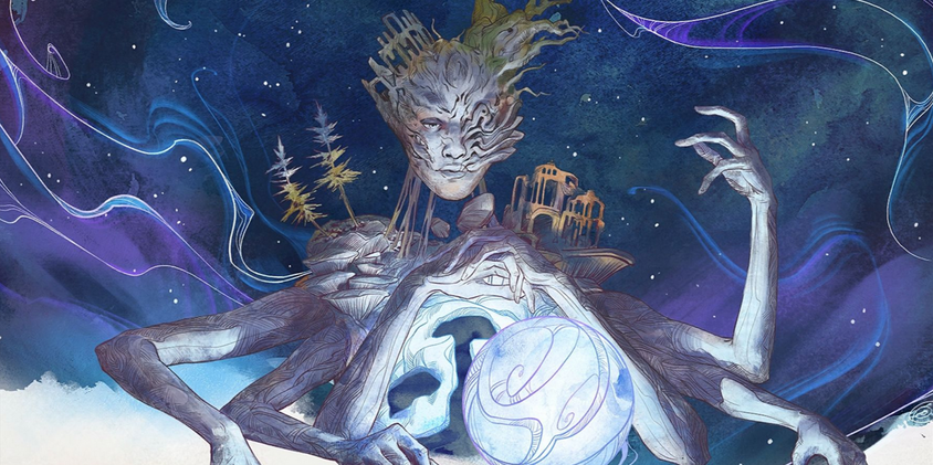 Sapadal from Avowed freed by the Envoy and observing the Living Lands