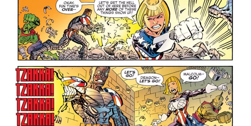 SAVAGE DRAGON SUPERPATRIOT FIGHT SCENE