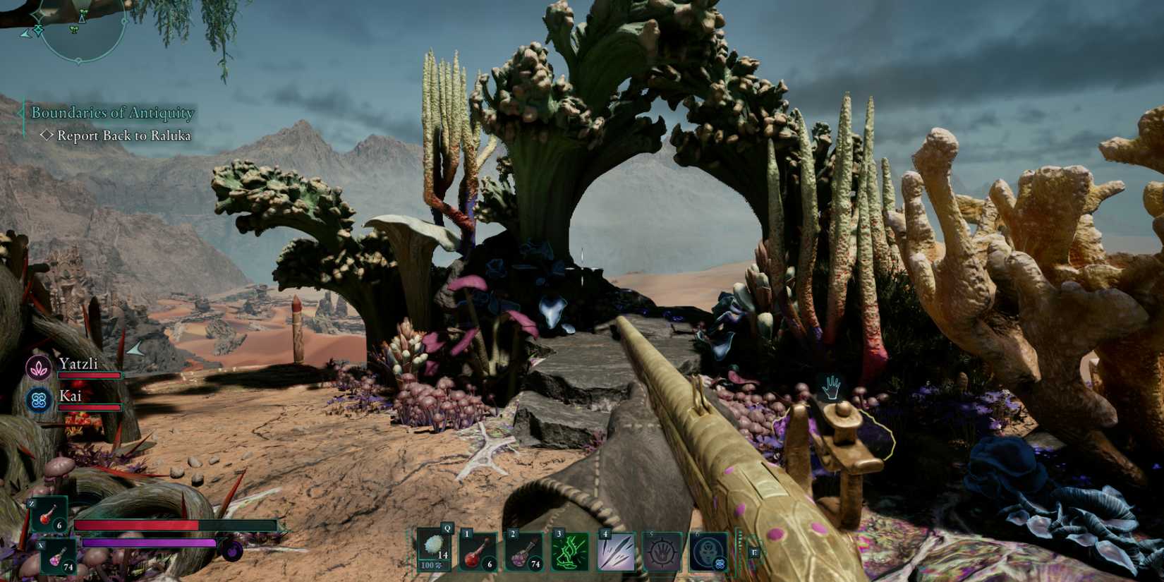 Screenshot showing location of Shatterscarp Ancient Memory