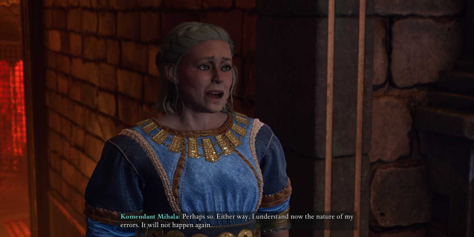 Mihala from Avowed saying she learned from her mistakes