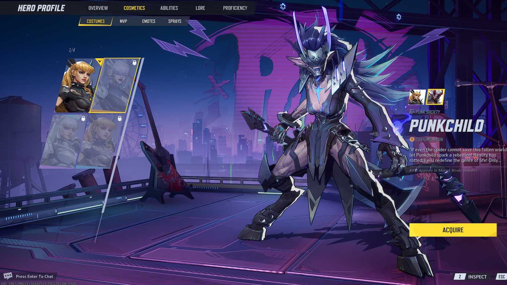 Magik Punkchild skin in marvel rivals