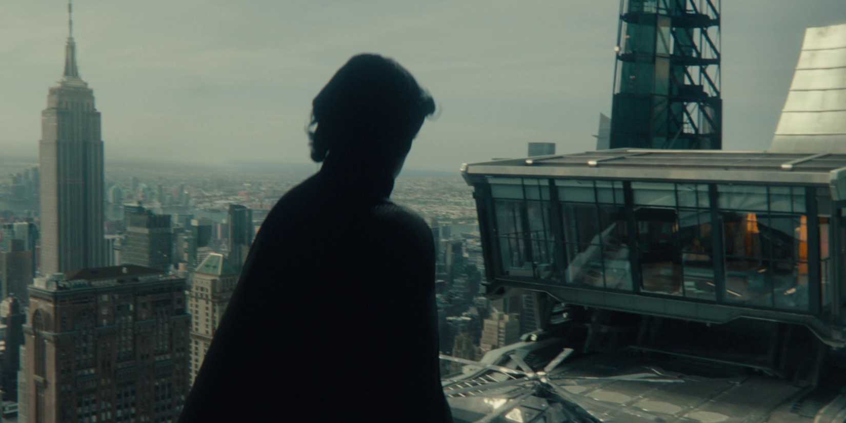 Sentry floating outside Avengers Tower in Thunderbolts*