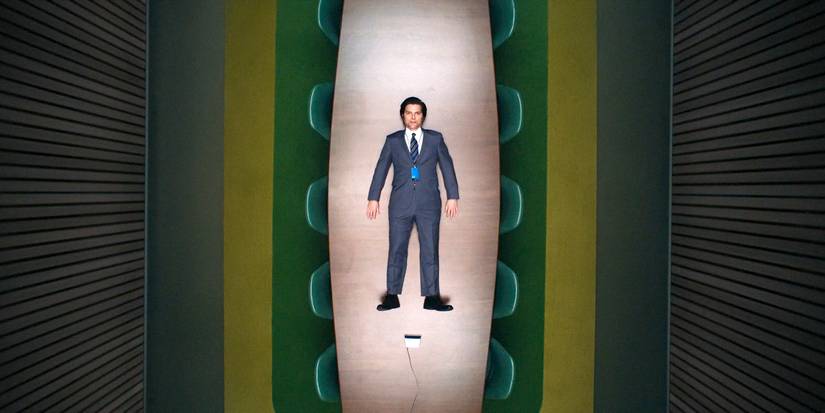 Adam Scott lying on a table as Mark S in Severance season 2