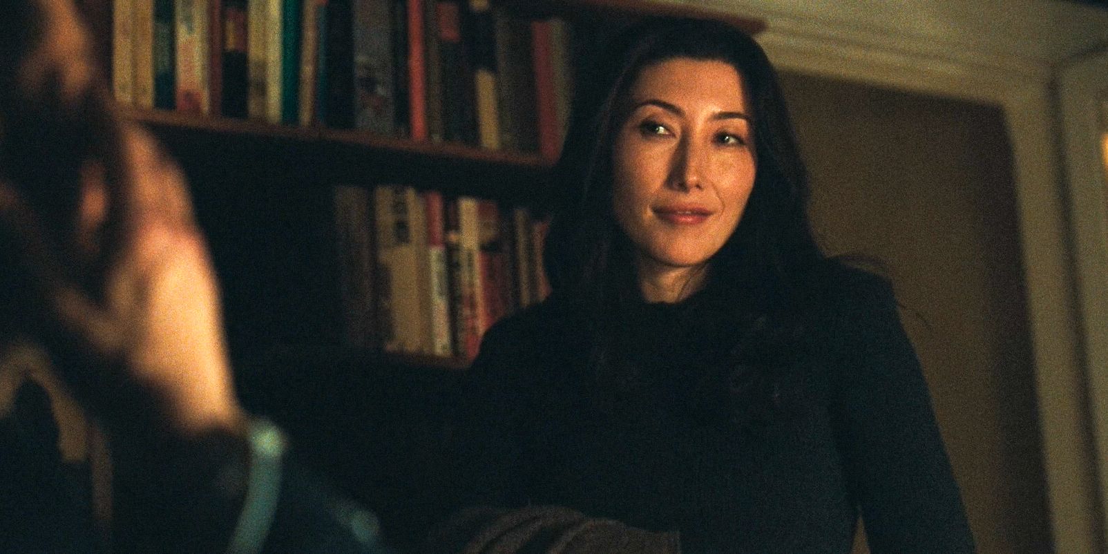 Gemma (Dichen Lachman) on the day she supposedly dies in Severance Season 2 Ep 7