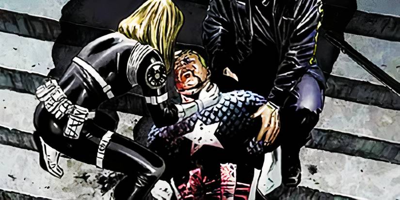 Sharon Carter killing Steve Rogers in Marvel Comics' Civil War-1