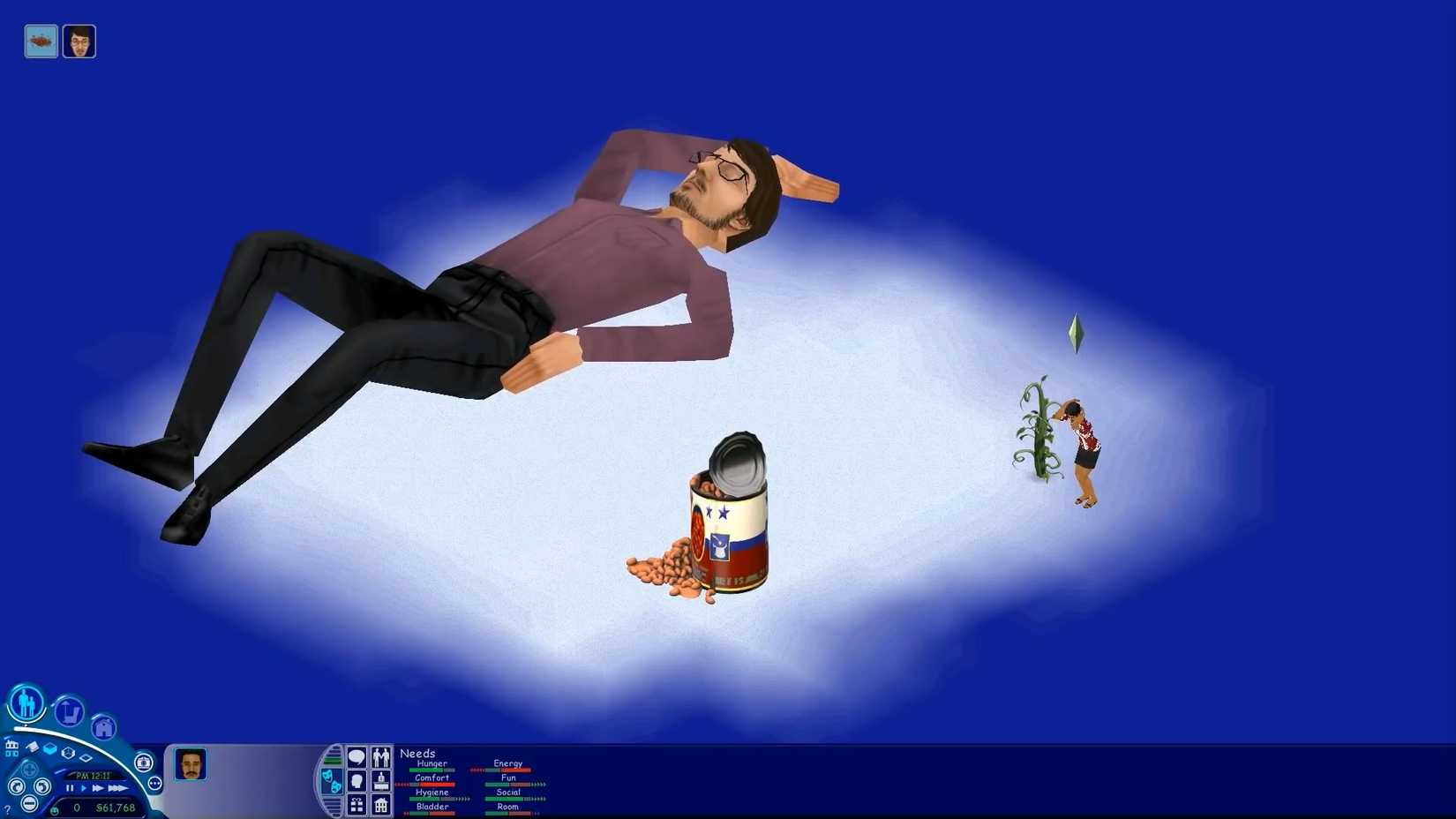 The Sims 1 Will Wright as a Giant easter egg