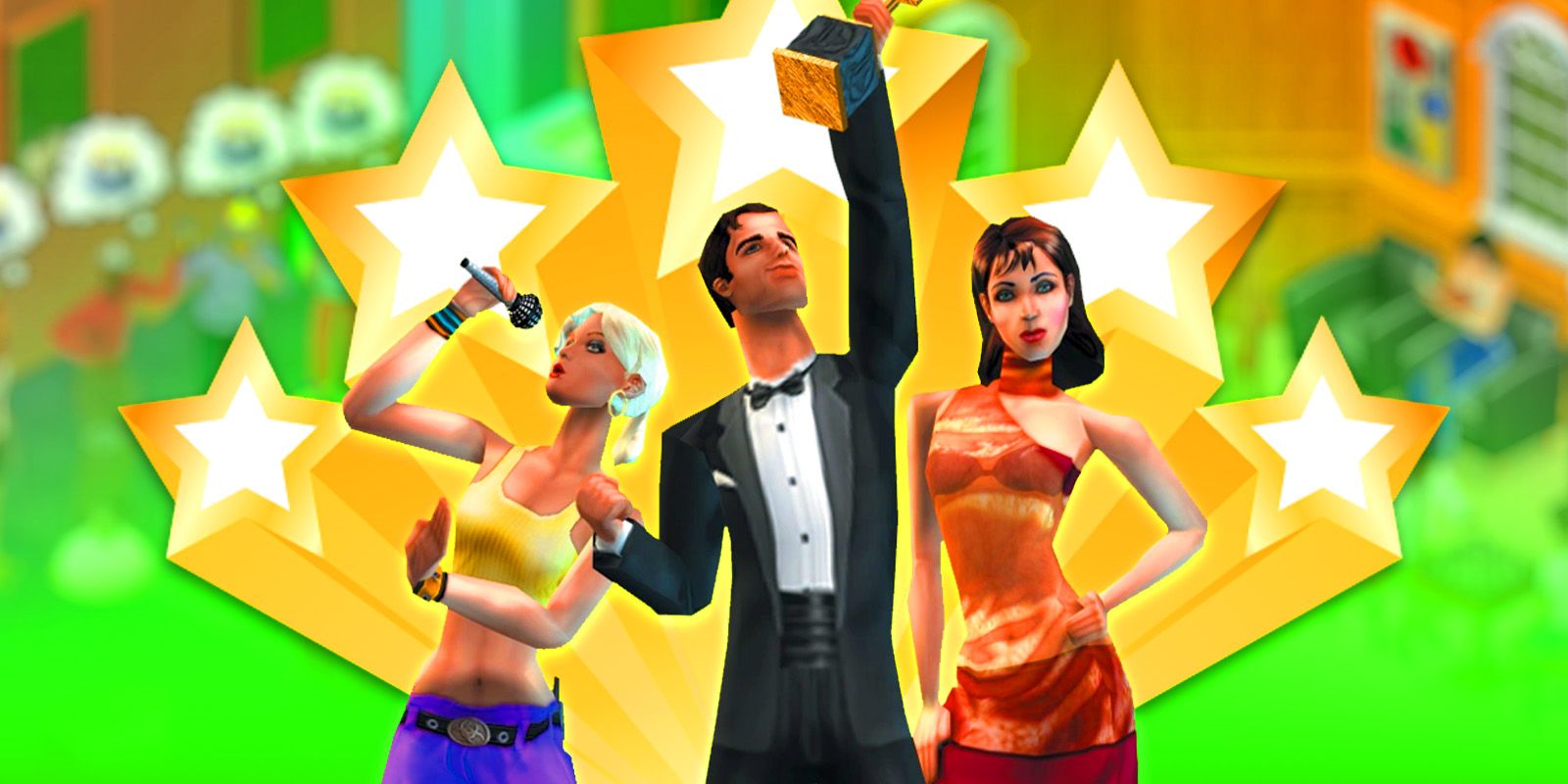 Sims from Sims 1 with stars