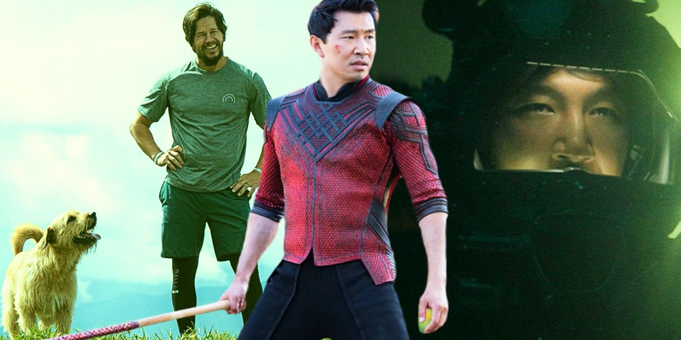 Simu Liu as Shang-Chi in front of Arthur the King and Last Breath