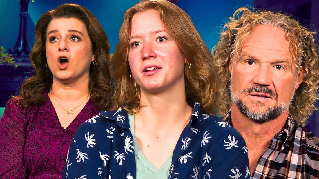 Sister Wives' Gwendlyn Brown, Kody Brown and Robyn Brown looking serious