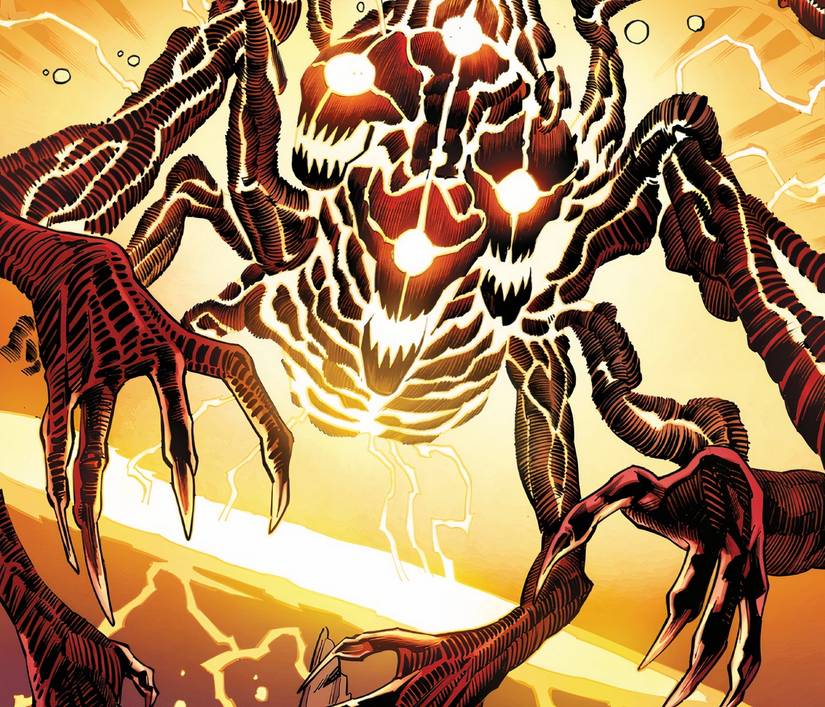 Spider-Man's newest villain, the Blight, crawling into the Crimson Cosmos.