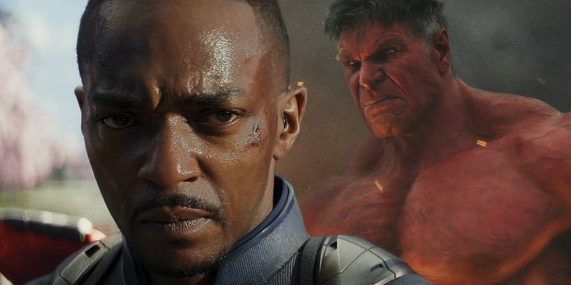 Split image of Captain America and Red Hulk in Brave New World