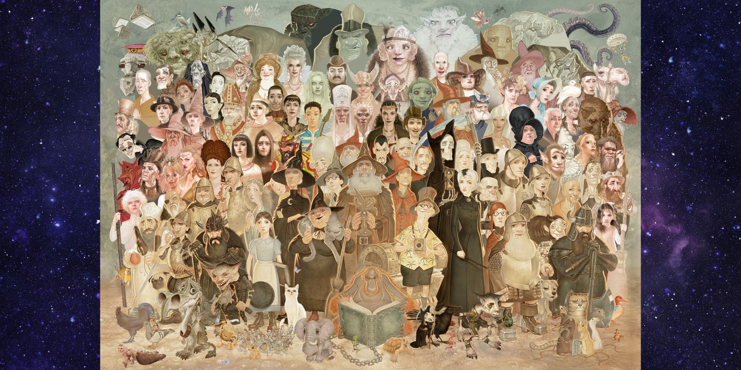 The cast of Discworld as drawn by Paul Kidby