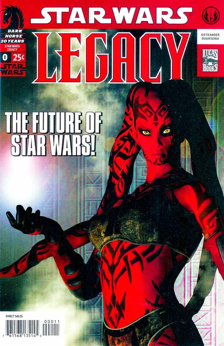 Star Wars Legacy #0 cover, featuring a Twi'lek sith acolyte