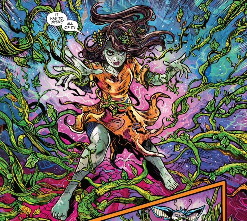 A Star Wars Force-user who is controlling plants with her mind.