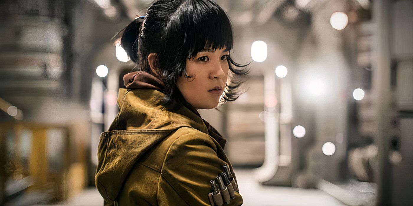 Star Wars' Rose Tico standing in a starship.