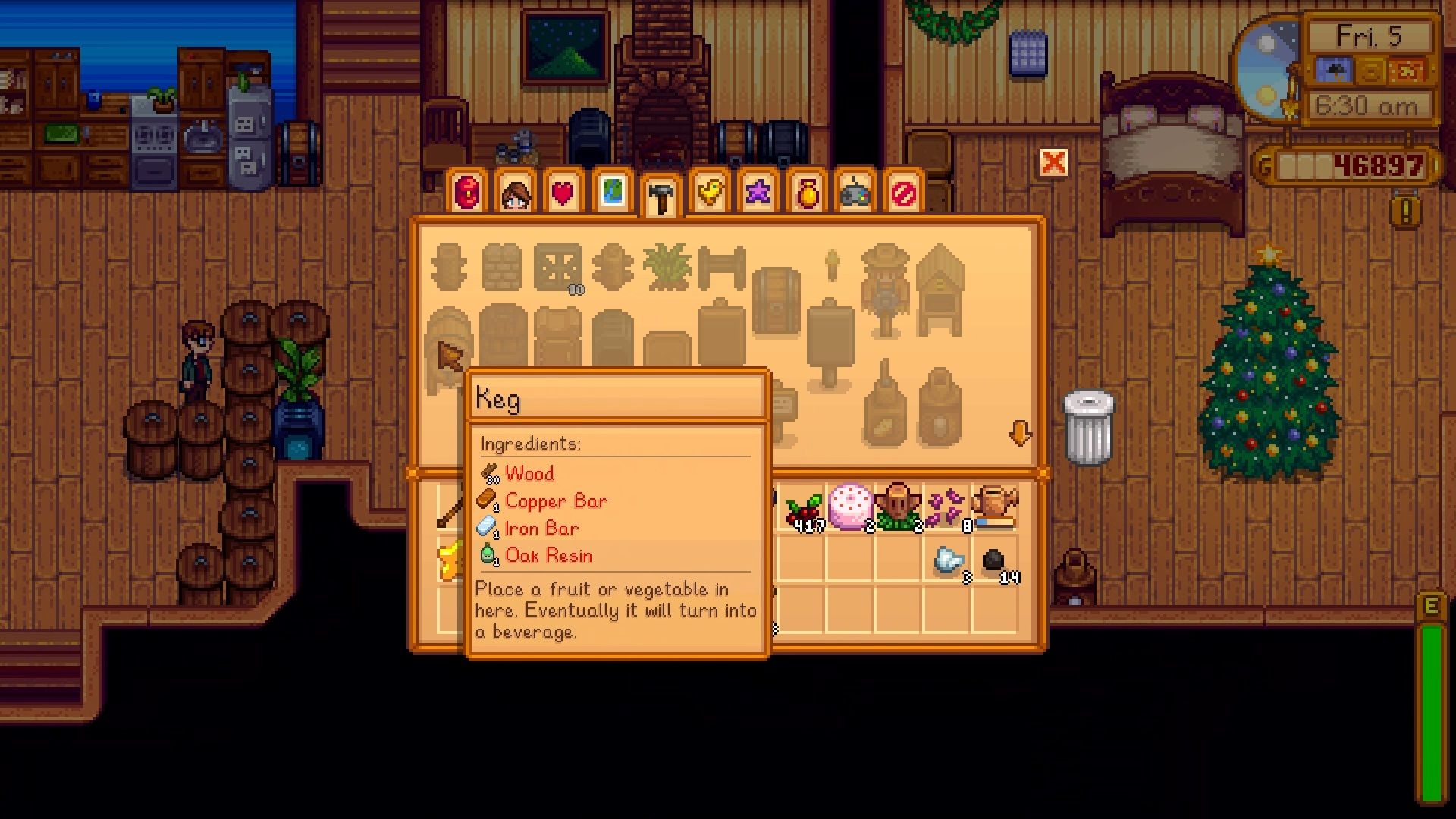 Stardew Valley Keg Crafting Option