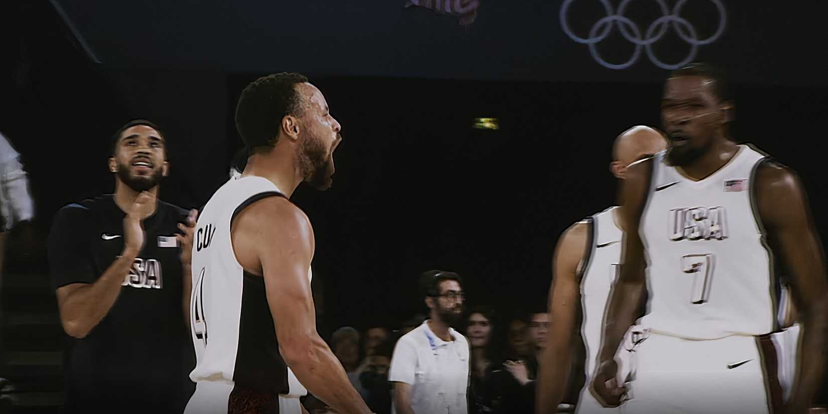 Steph Curry celebrating in Netflix Court of Gold