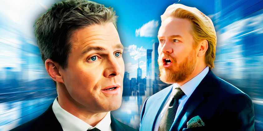 Suits LA's Stephen Amell as Ted Black and Josh McDermitt as Stuart Lane