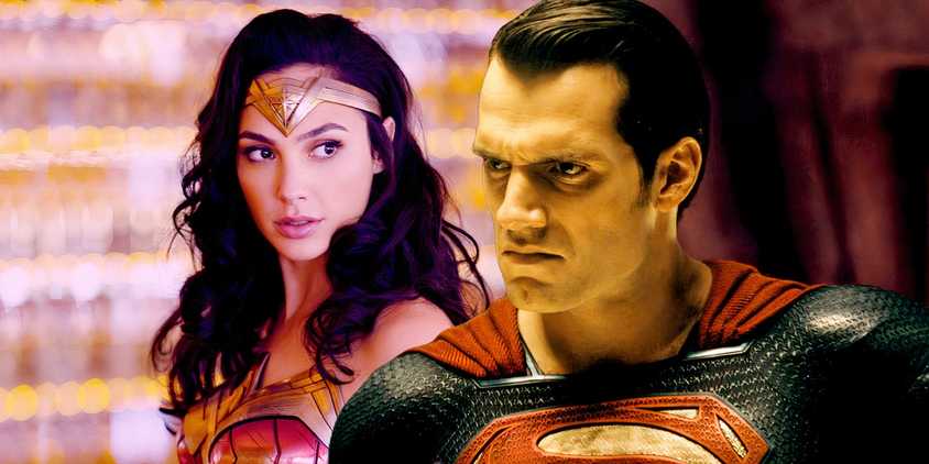 Superman looking scary with Wonder Woman