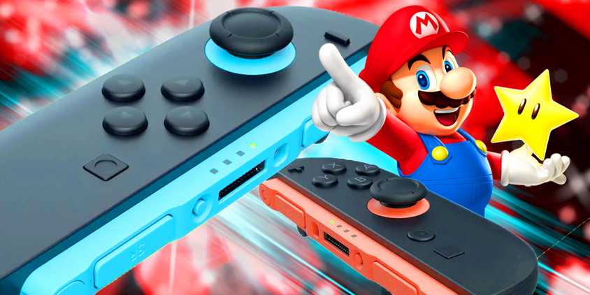 Switch 2's Mouse-Like Controllers with a happy mario