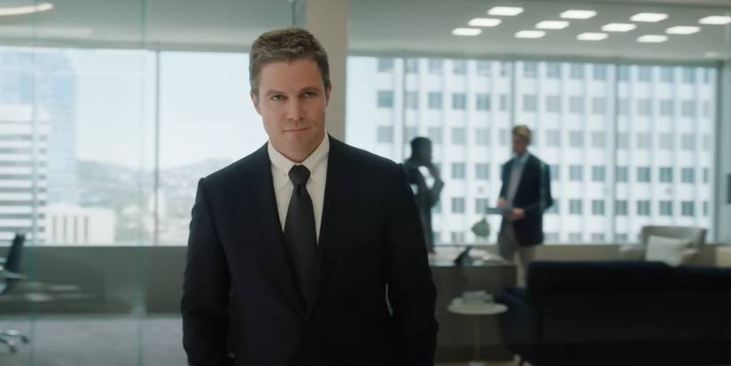 ted walking in the office in suits LA