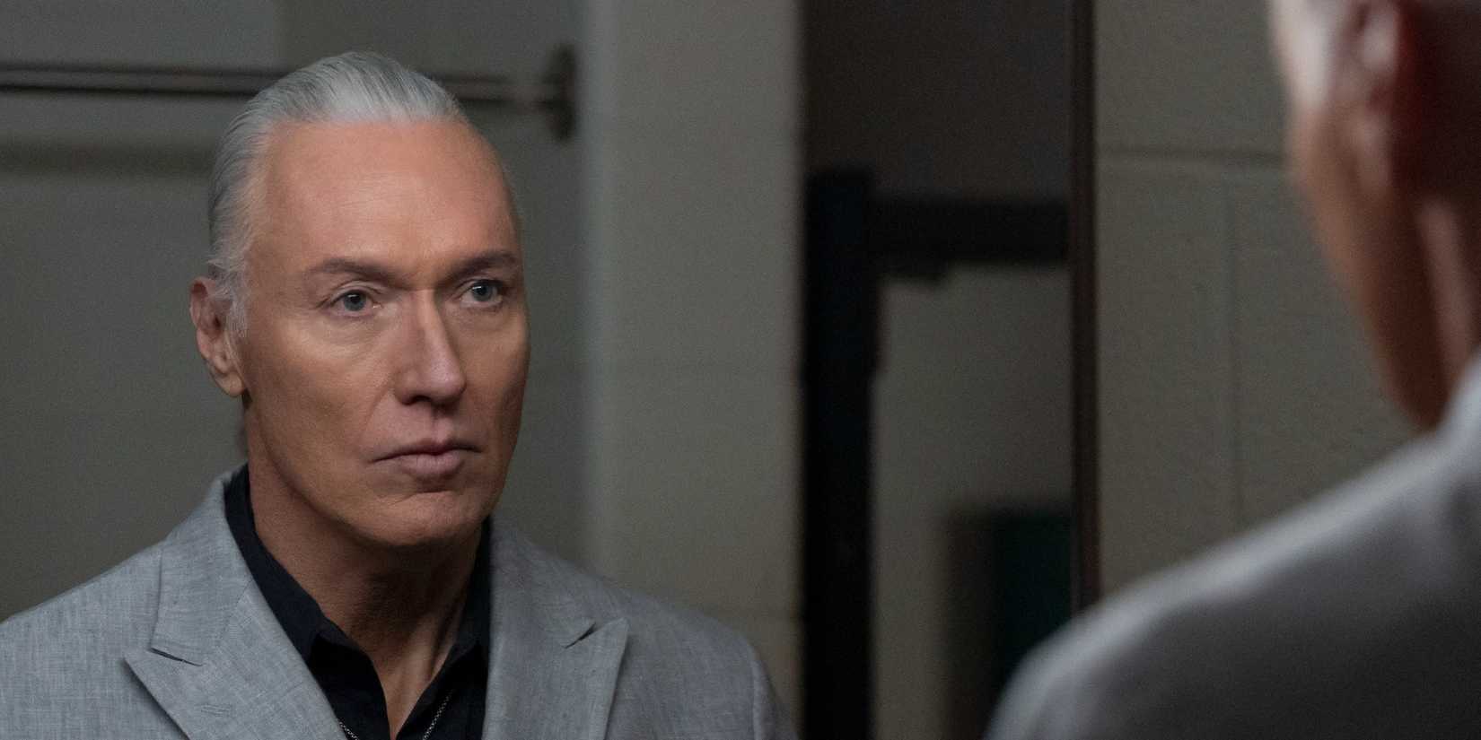 Terry Silver looking in the mirror in Cobra Kai season 6, part 3