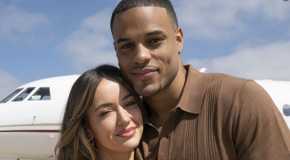 The Bachelor Grant Ellis With Carolina Sofia In Front Of Plane