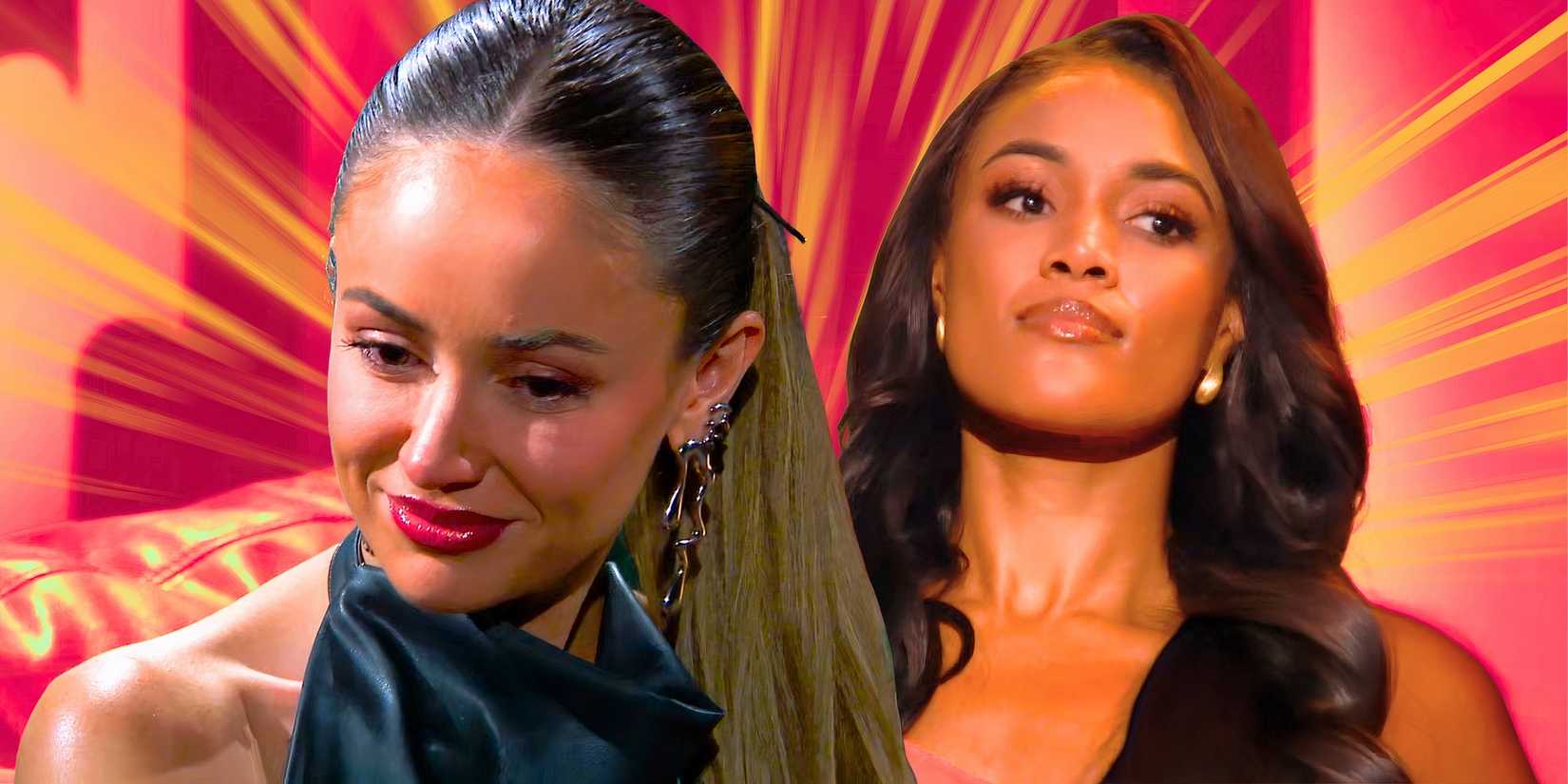 image of The Bachelor Season 29's Zoe McGrady & Carolina Sofia looking villainous