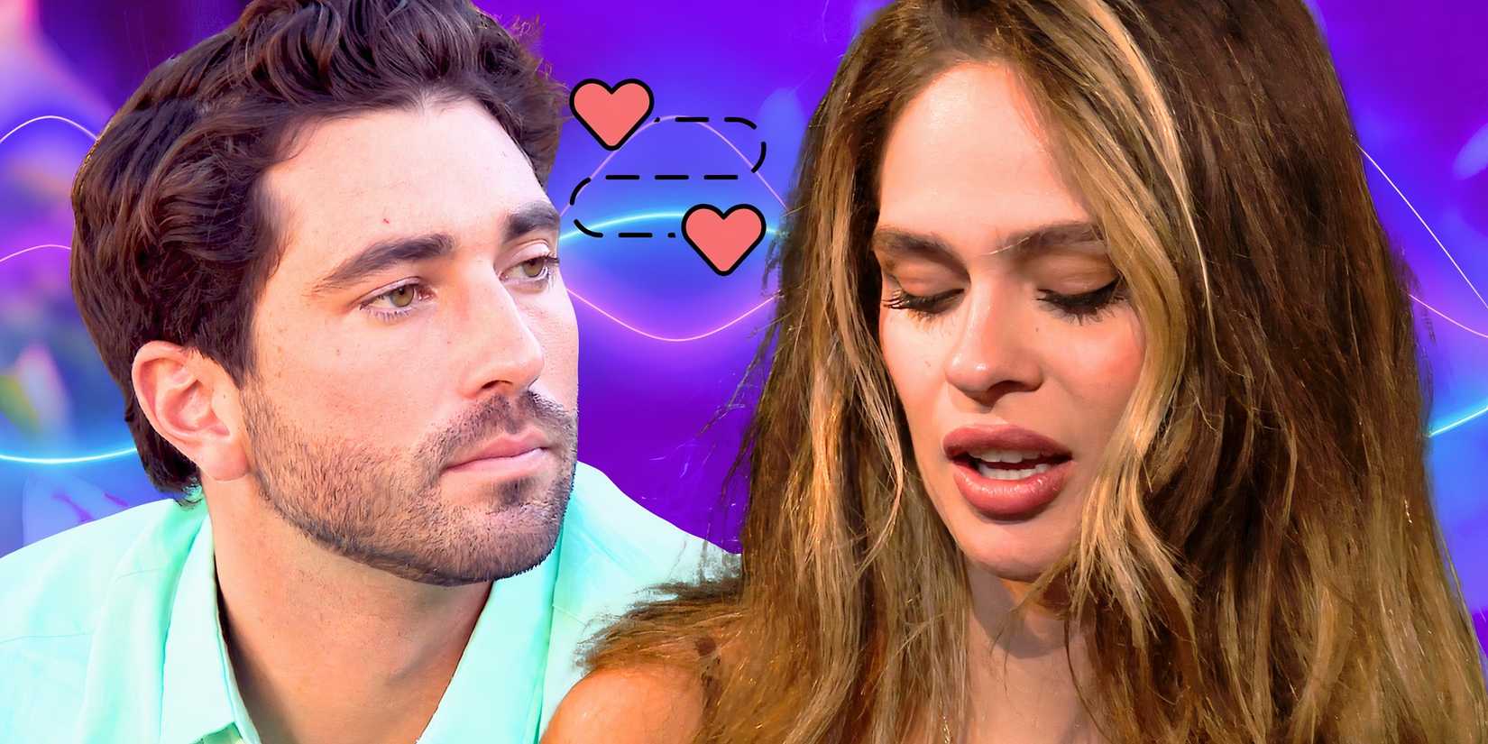 The Bachelor's Joey Graziadei & Kelsey Anderson looking sad