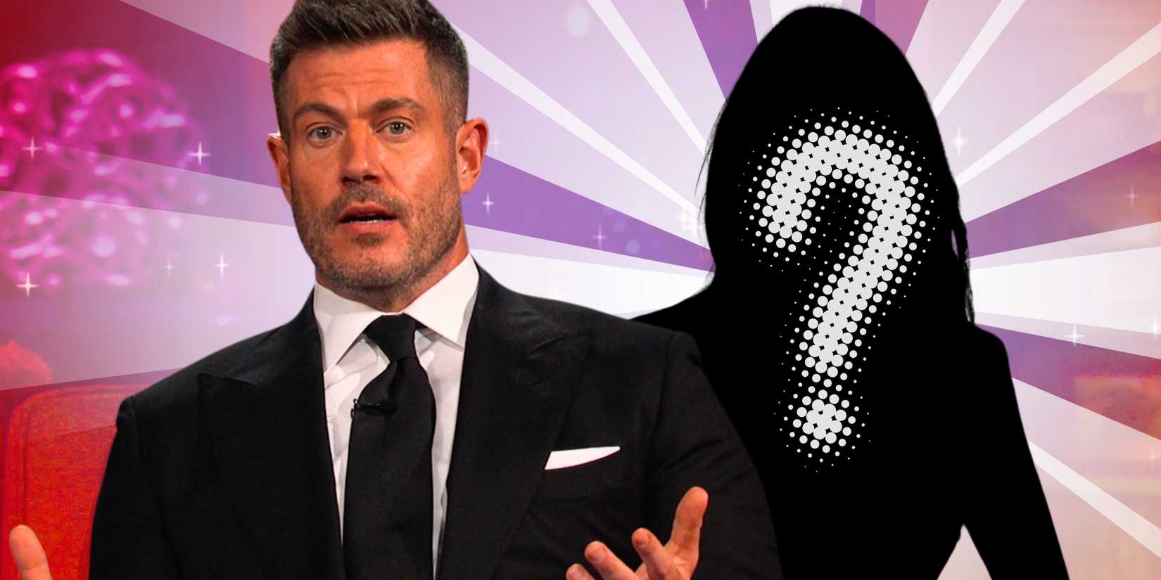 The Bachelor franchise host Jesse Palmer next to a mystery woman.