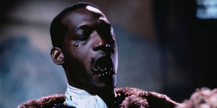The Candyman with bees in his mouth in Candyman 1992