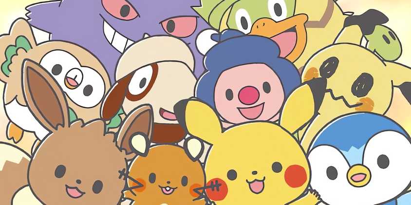 Pikachu and several other Pokémon as seen in the Monpoke animation.
