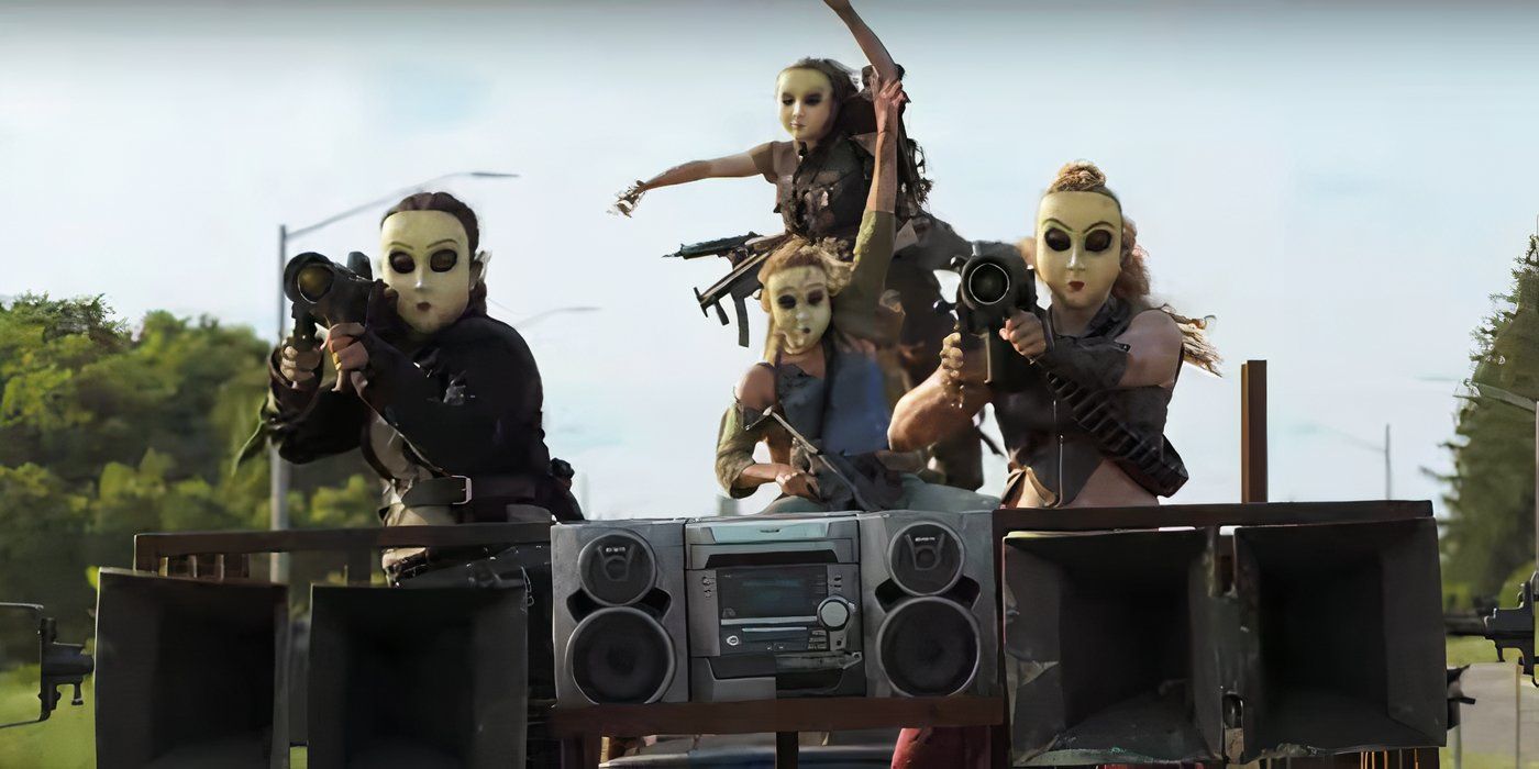 The Dolls Gang is on a vehicle holding weapons in Twisted Metal season 2's trailer
