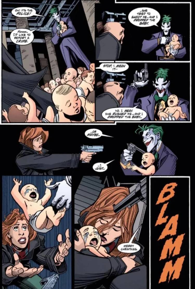 The Joker Shoots Sarah-Essen Gordon In The Head