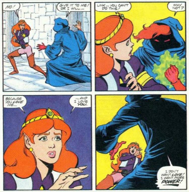 The Legend of Zelda Valiant Comics Zelda tells Link that he loves her and she loves him